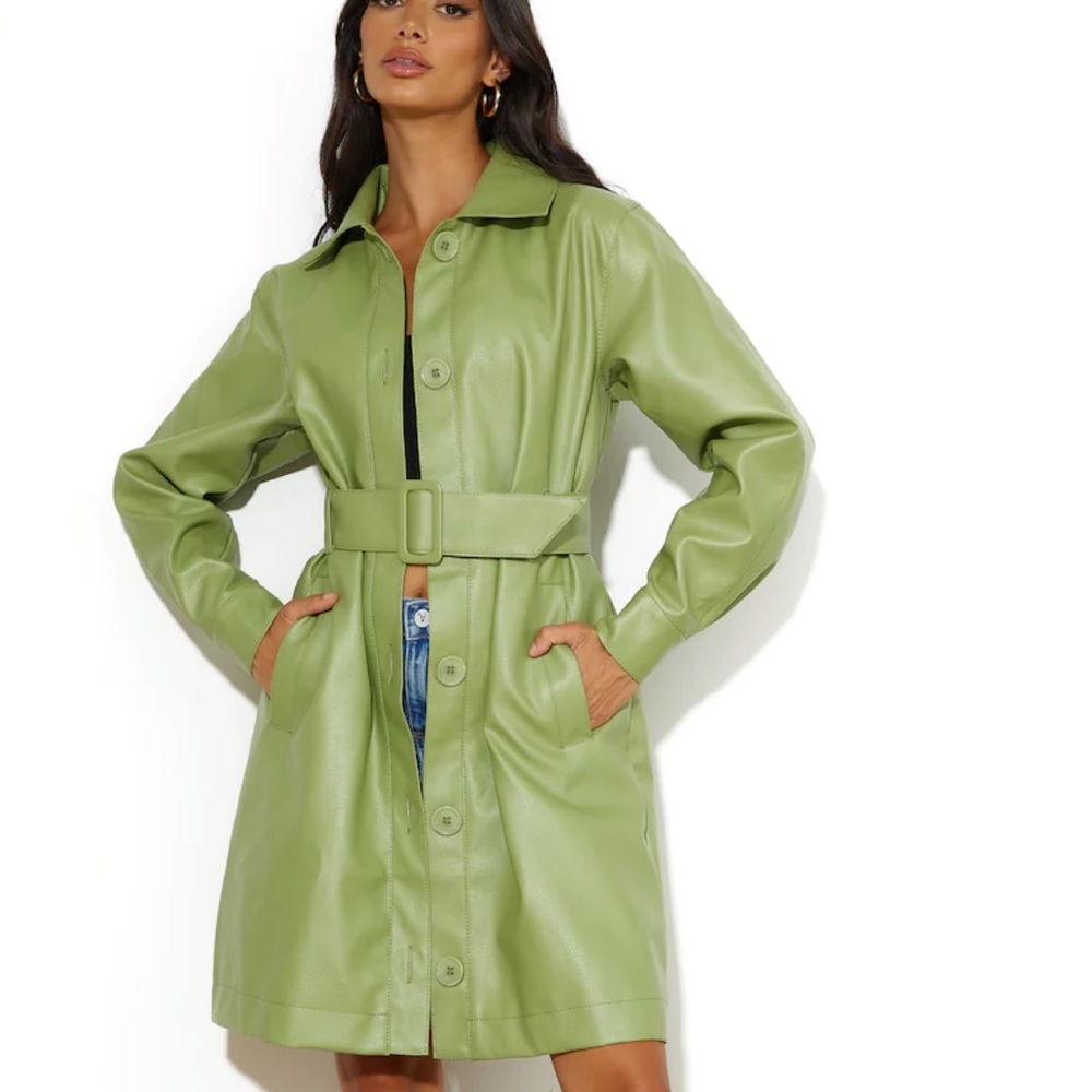 FINDERS TRENCH VEGAN LEATHER COAT